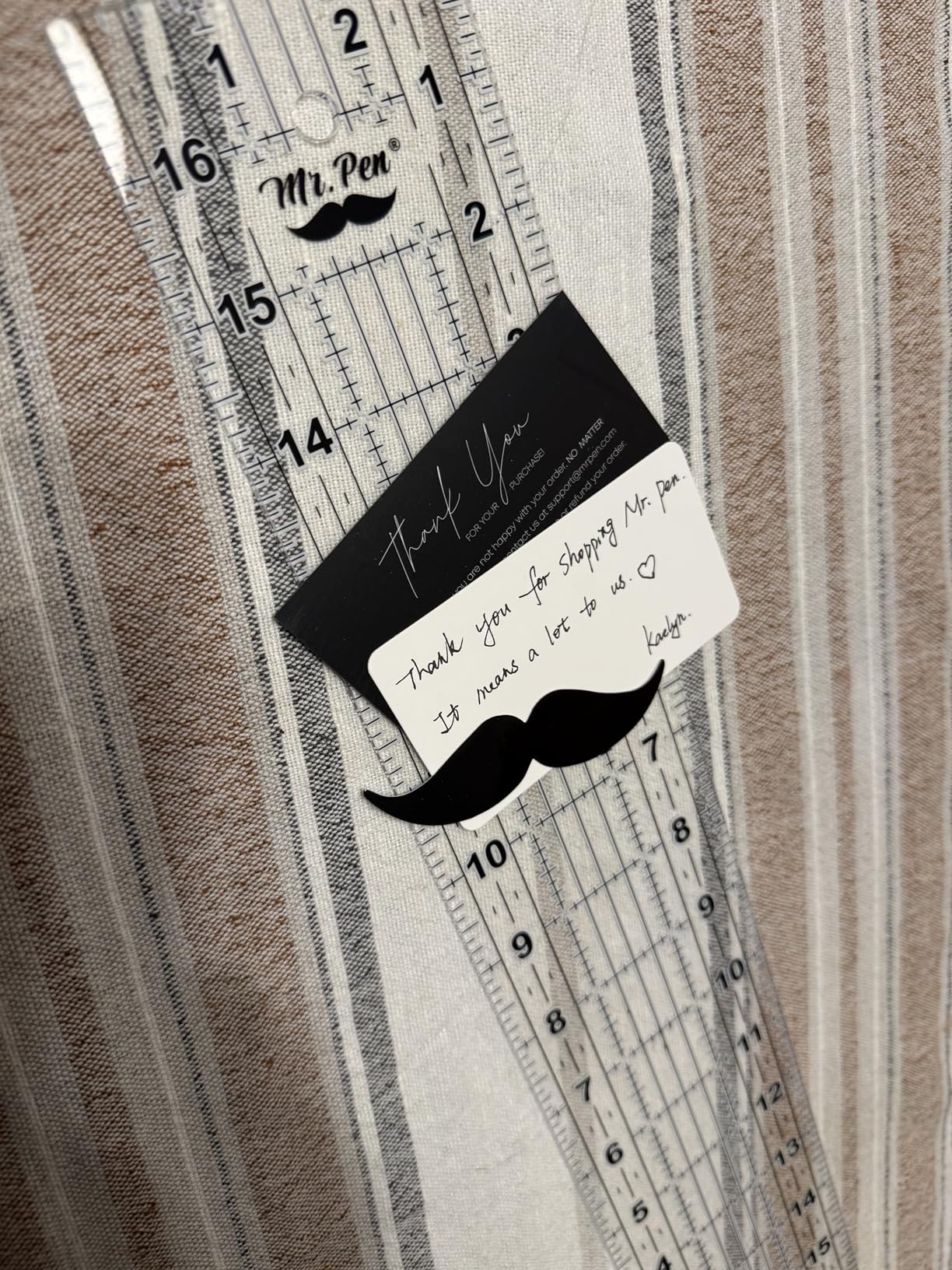 Mr. Pen- Sewing Ruler, 3 x17 Inch, Acrylic Quilting & Cutting Ruler, Non-Slip, Sewing Supplies customer photo 1