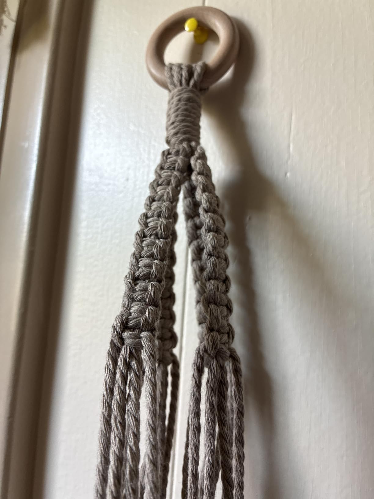 Nook Theory Macrame Cord - 4mm 109 Yards Cotton Rope, 3mm 5mm Yarn, String for Crafts, Perfect for Macrame Wall Hanging and Boho Decorations (Milk Cream) customer photo 1