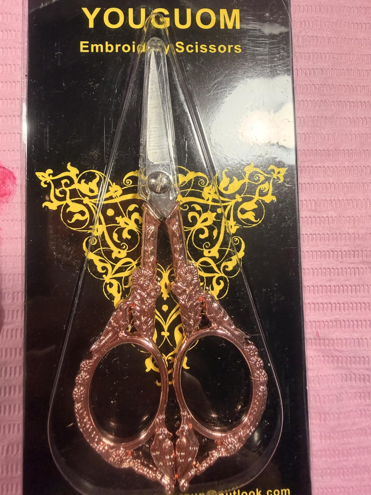 YOUGUOM Sewing Embroidery Scissors - Small Vintage Sharp Detail Shears for Craft, Artwork, Needlework Yarn, Handicraft DIY Tool, Thread Snips, 4.6in Rainbow Bird Style customer photo 1