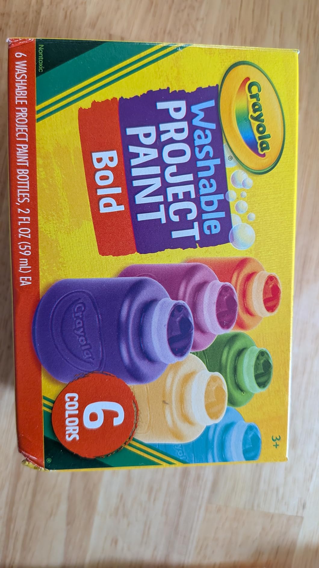 Crayola Washable Kids Paint (6ct), School Supplies, Painting Set for Kids, Spring Crafts, Art Teacher Gifts for Toddlers, Ages 3+ customer photo 1