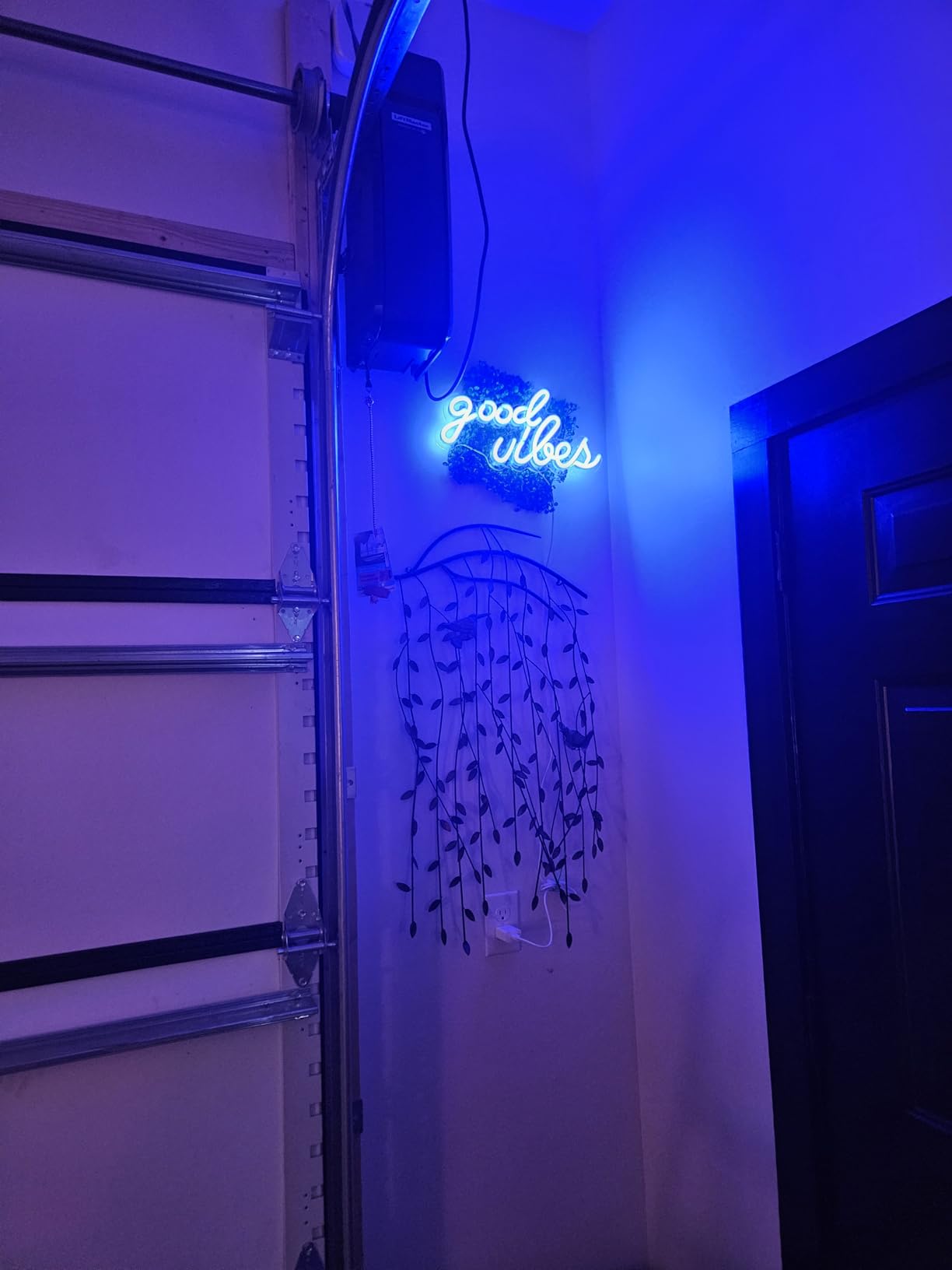 Olekki Blue Good Vibes Neon Sign - LED Neon Signs for Wall Decor, Neon Lights for Bedroom (16.1 x 8.3 inch) customer photo 1
