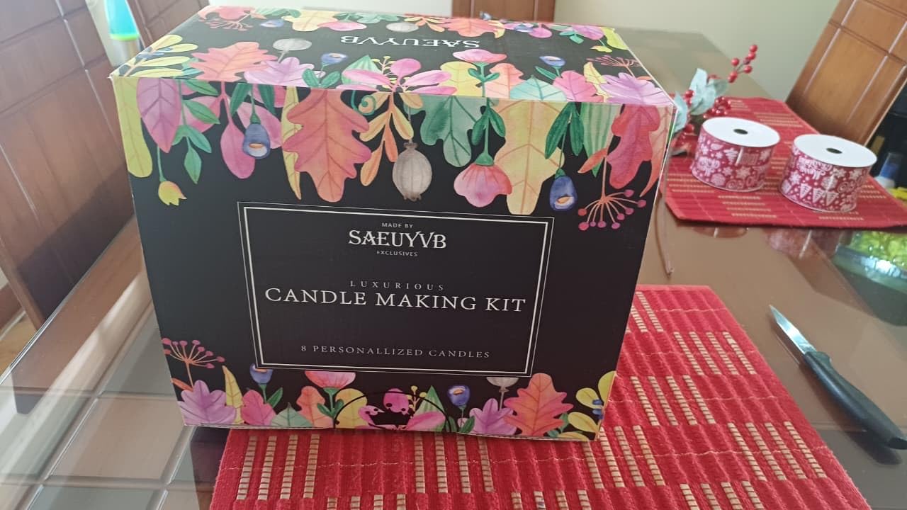 SAEUYVB Candle Making Kit for Adults with Hot Plate, DIY Starter Soy Candle Making Supplies/Kit - Perfect as Home Decorations (Black) customer photo 2