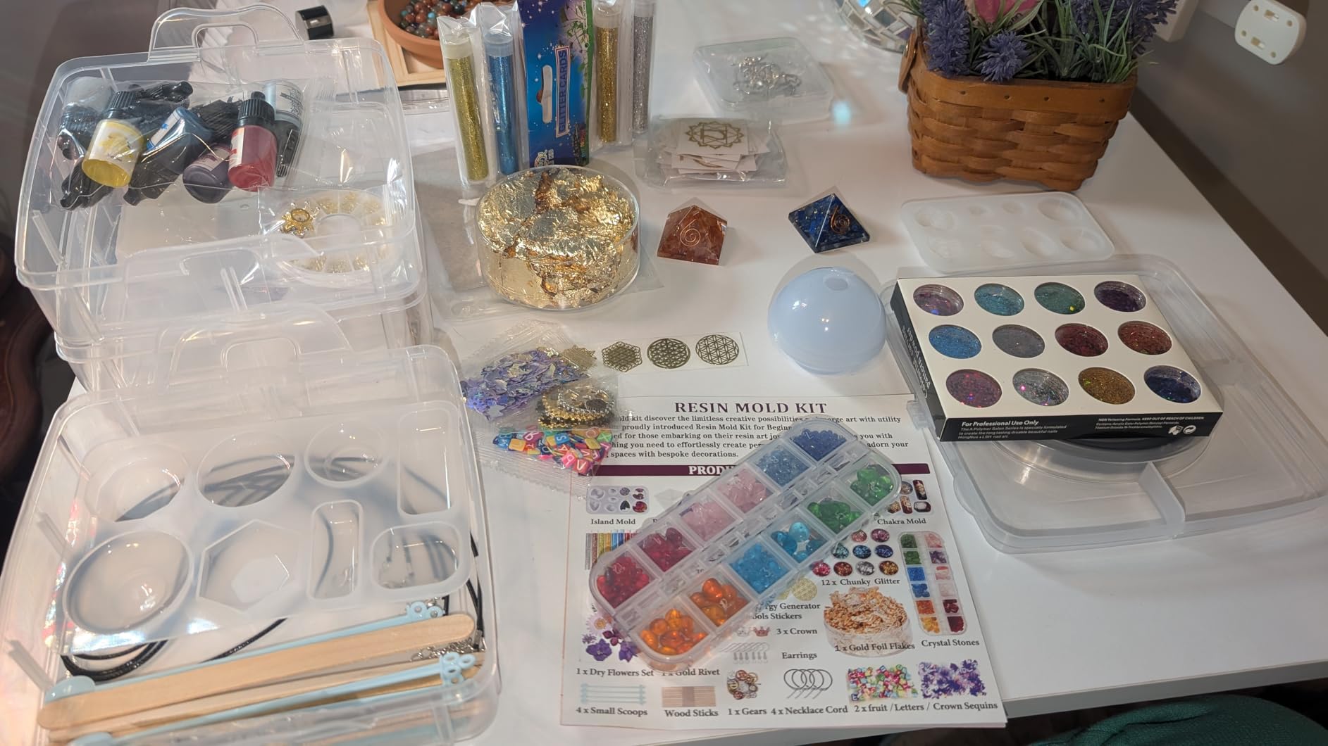 Resin Kit - Complete Resin Kits and Molds Set, 125pcs Resin Jewelry Making Kit for Beginners with Sphere, Pyramid, Crystal Molds & Epoxy Supplies for DIY Crafts customer photo 1
