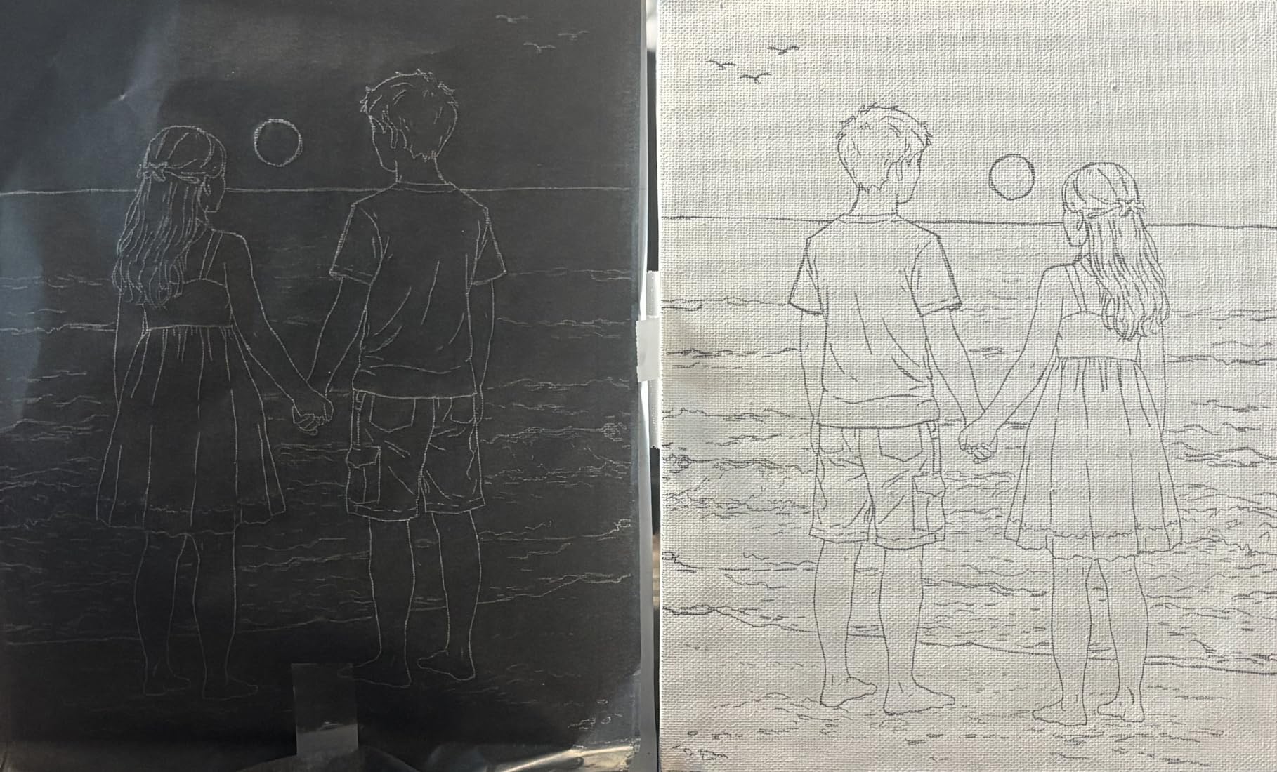 Carbon Paper for Tracing Graphite Transfer-Paper - PSLER 30 Pcs Black Graphite Paper for Tracing Drawing Patterns on Wood Projects Canvas Fabric Artist Lettering Sketch Drawing A4 8.27 X 11.81 Inch customer photo 2