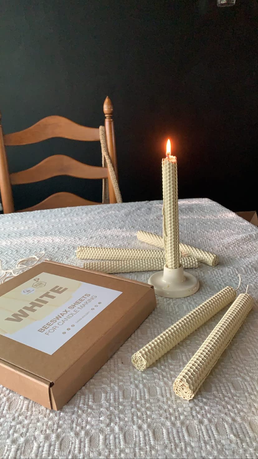 Natural Beeswax Sheets for Candle Making - DIY Beeswax Candle Rolling Kit for Kids & Adults customer photo 2