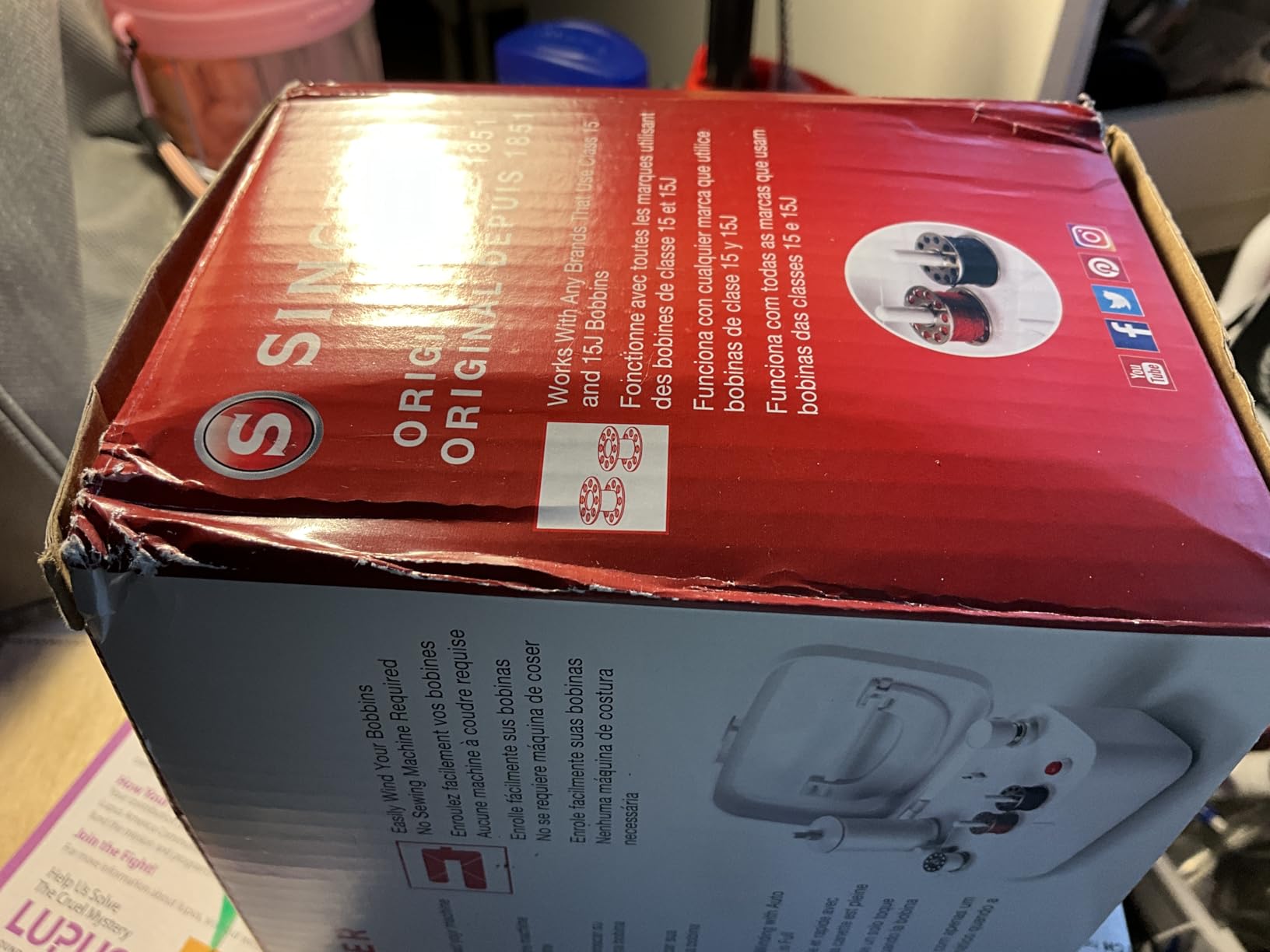 SINGER Portable Bobbin Winder | Compact & Easy-to-Use Bobbin Winding Machine with Automatic Shut-Off | Compatible with Class 15 & 15J Bobbins customer photo 1