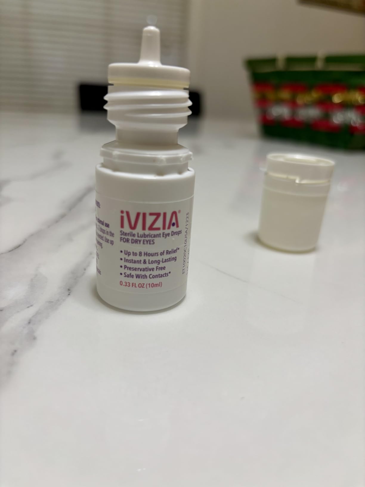 iVIZIA Sterile Lubricant Eye Drops for Dry Eyes, Preservative-Free, Contact Lens Friendly, 0.33 fl oz Bottle customer photo 2