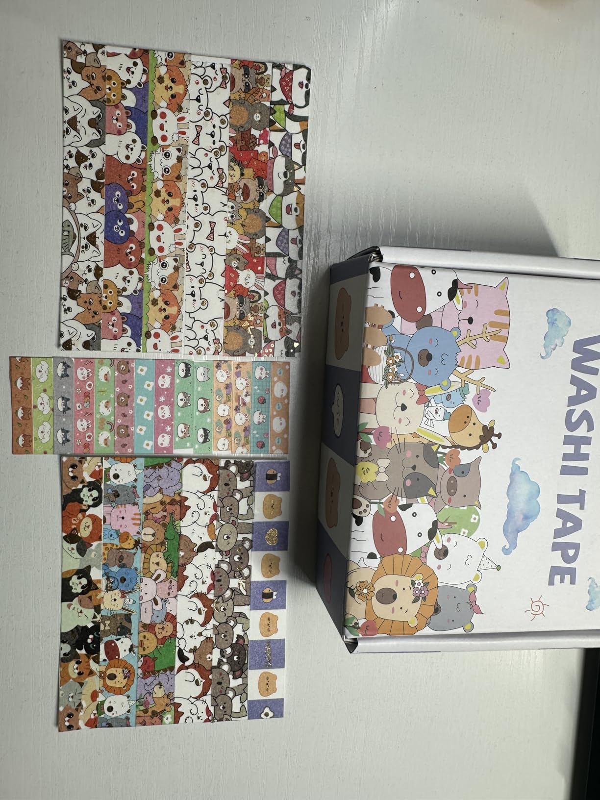 WAPETASHI Cute Washi Tape Set - 24 Rolls Kawaii Animals Gold Foil Decorative Masking Tape for Journaling, Scrapbooking, Kids DIY Crafts, Aesthetic Supplies, Planners, Bullet Journal customer photo 1