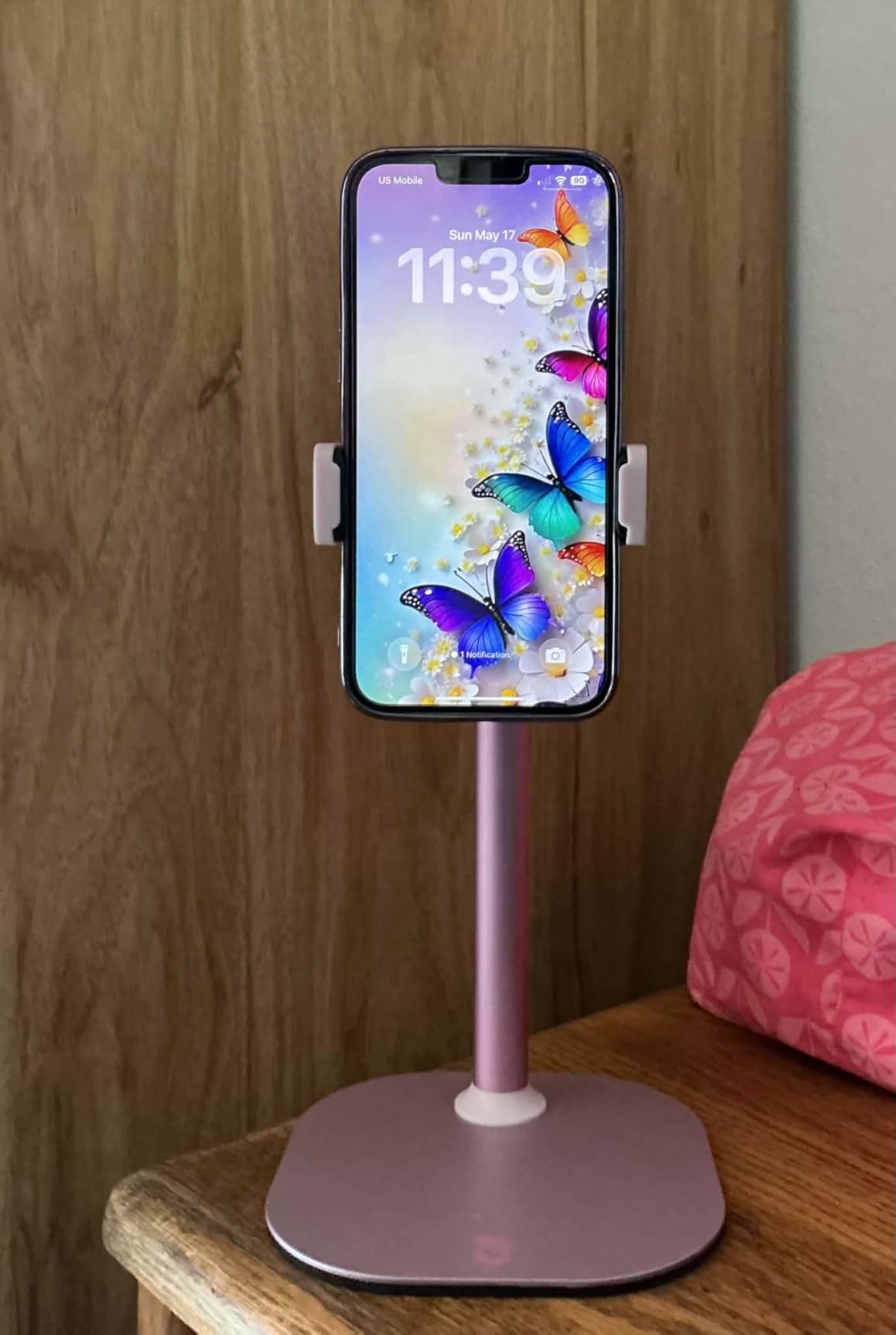COOPER ChatStand, Adjustable Cell Phone Stand for Desk, Phone Stand for Recording, iPhone Holder for Filming, Small iPhone Tripod, Soporte para Celular, Fits Samsung, Android, (Night Black) customer photo 1