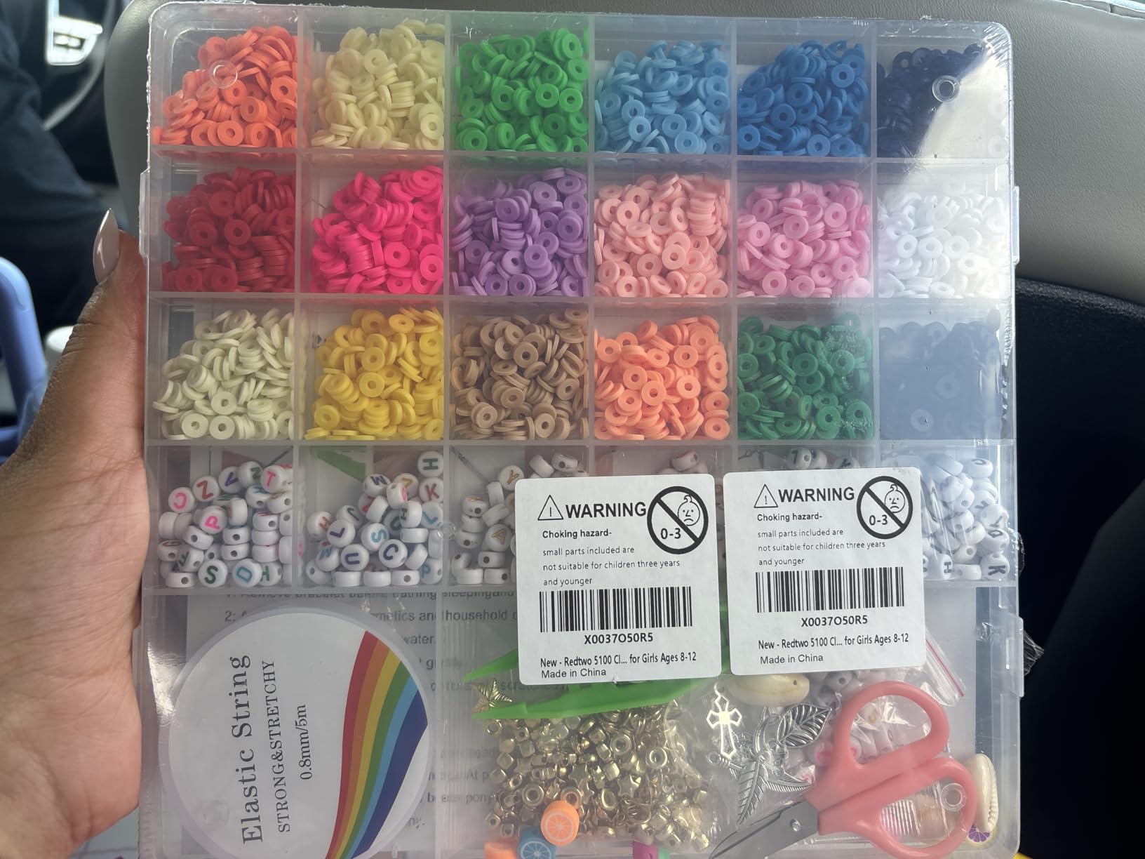 Redtwo 5100 Clay Beads Bracelet Making Kit, Flat Preppy Beads for Friendship Jewelry Making,Polymer Heishi Beads with Charms Gifts for Teen Girls Crafts for Girls Ages 8-12 customer photo 2