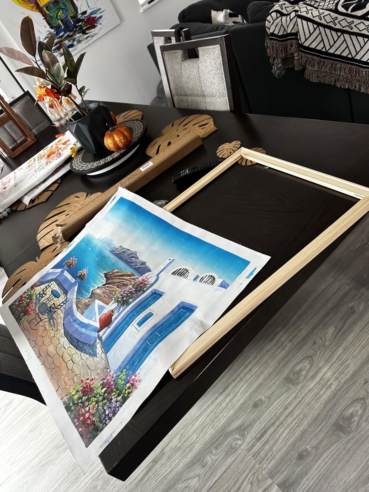 ECOIOU DIY Canvas Stretcher Bars 20x24 Inch Canvas Frame, Sturdy Stretcher Frames for Oil Paintings, Prints, Paint by Numbers & Posters customer photo 2