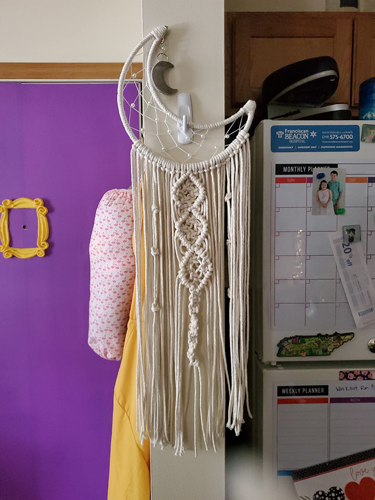 RQWZBCHX Macrame Dream Catcher Kits for Adults Beginners, 2PCS Macrame Wall Hanging Supplies customer photo 2