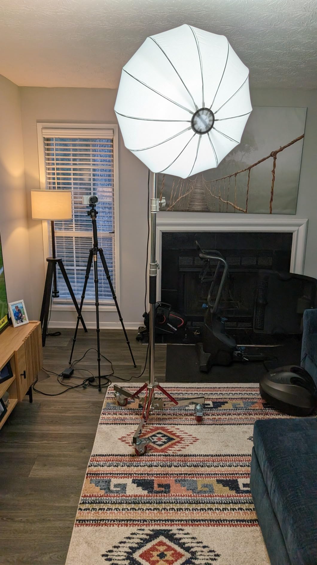 C Stand With Boom Arm - Photography Light Stand, Max Height 10.5ft/320cm, 4.2ft/128cm Holding Arm, Stainless Steel Heavy Duty Silver (CXJH01) customer photo 1