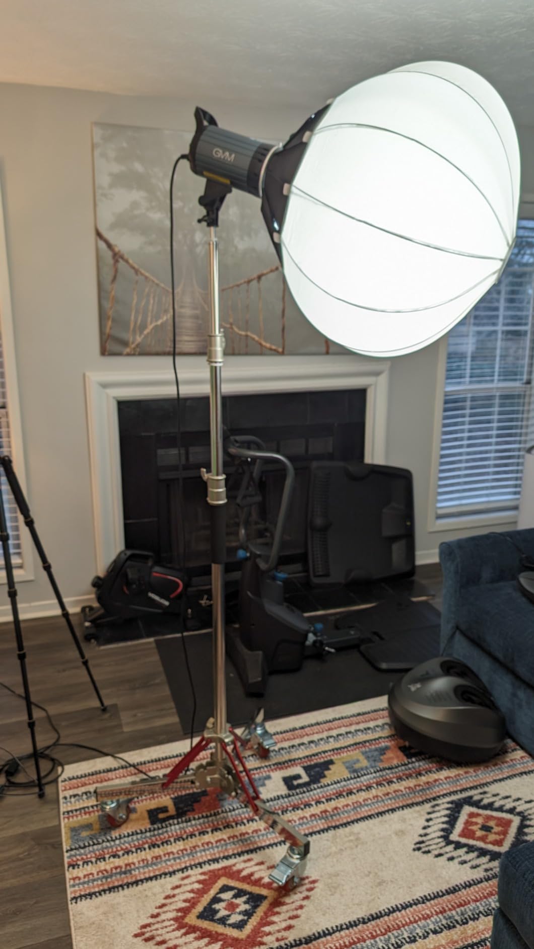 C Stand With Boom Arm - Photography Light Stand, Max Height 10.5ft/320cm, 4.2ft/128cm Holding Arm, Stainless Steel Heavy Duty Silver (CXJH01) customer photo 2