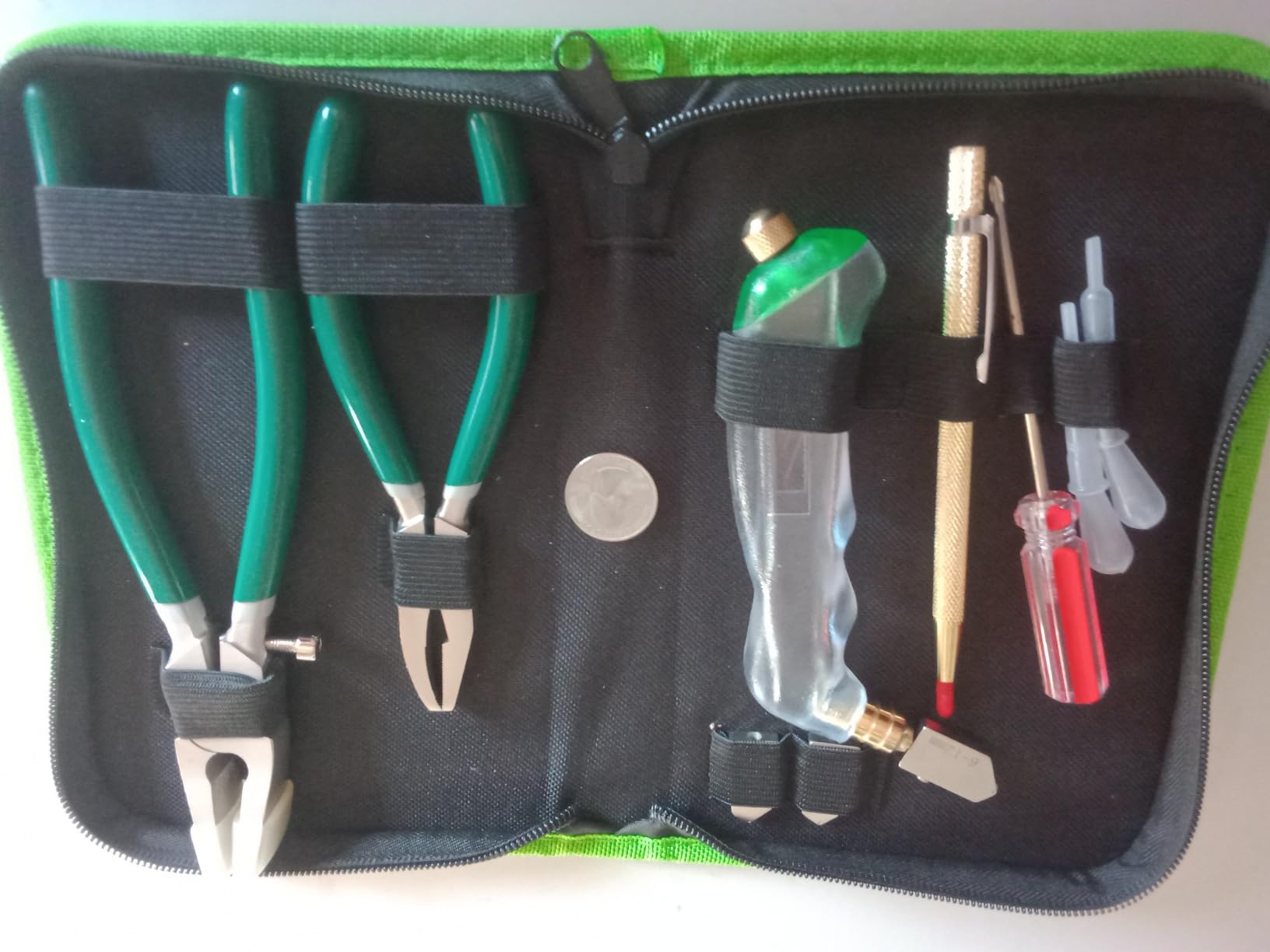 9Pcs Heavy Duty Glass Cutter Tool, Glass Cutting Kit, Glass Running Breaking Pliers, Breaker Grozer Pliers with Curved Jaws, Glass Cutters for Stained Glass, Mosaics, Fusing, Breaking customer photo 2