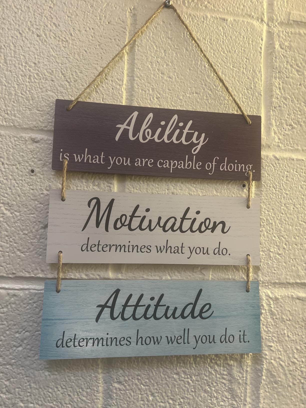 Jetec Office Wall Decor Sign Inspirational Motivational Plaques with Sayings Rustic Wooden Hangings Ability Sign for Coworker Holiday Gift Office Home Artwork Decoration(Fresh Color) customer photo 1