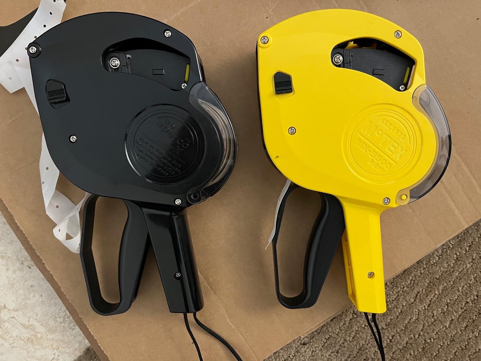 Motex MX-5500NEW Price Tag Gun, 1 Line 8 Digits - Pre-Loaded 1,000 White Labels & Ink, Extra Ink Refill - Easy Label Maker for Retail, Grocery, Garage Sale, Inventory - Yellow customer photo 2