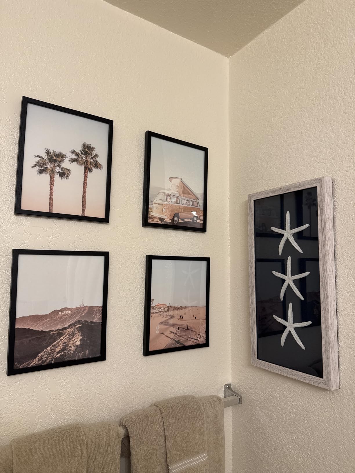 HAUS AND HUES Beach Wall Art - Set of 4 Black and White Wall Art Beach Posters, Beach Wall Decor, Black and White Wall Decor, Ocean Posters (Unframed 11x14) customer photo 1