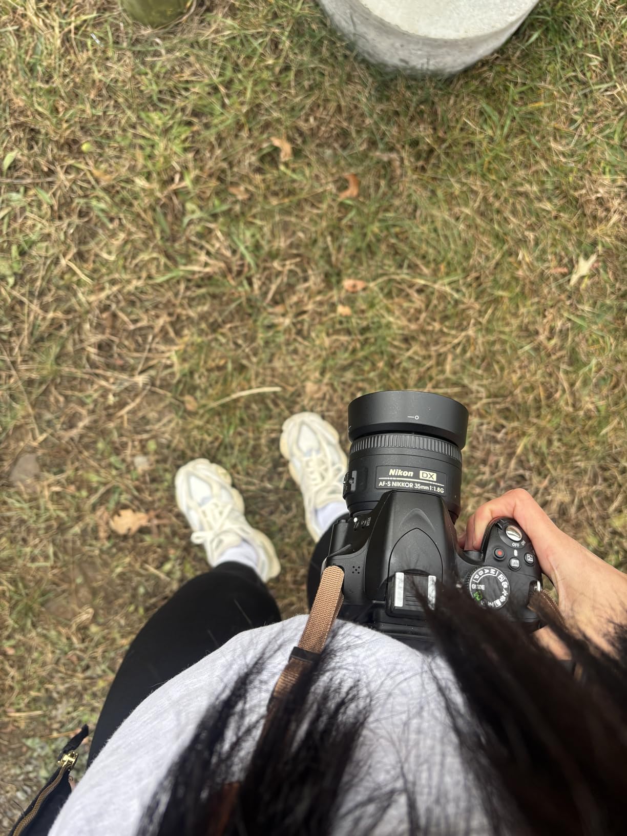 MoKo Camera Strap, Cotton Woven Camera Strap, Adjustable Universal Neck & Shoulder Strap for Video Camcorder, Binoculars, and Nikon/Canon/Sony/Minolta/Panasonic/SLR/DSLR Digital Cameras, Black & Beige customer photo 2