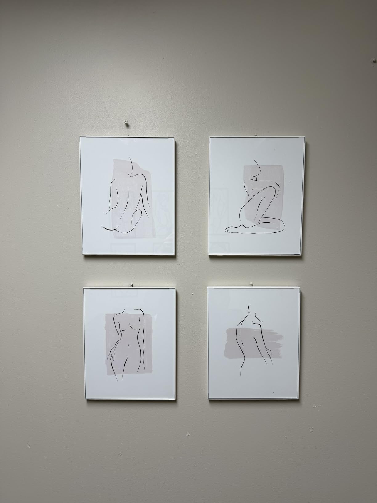 RipGrip Line Art Wall Decor - Set of 4 Minimalist Line Drawing Prints, Modern Art Prints, Minimalist Wall Art (Unframed, 8x10) customer photo 1