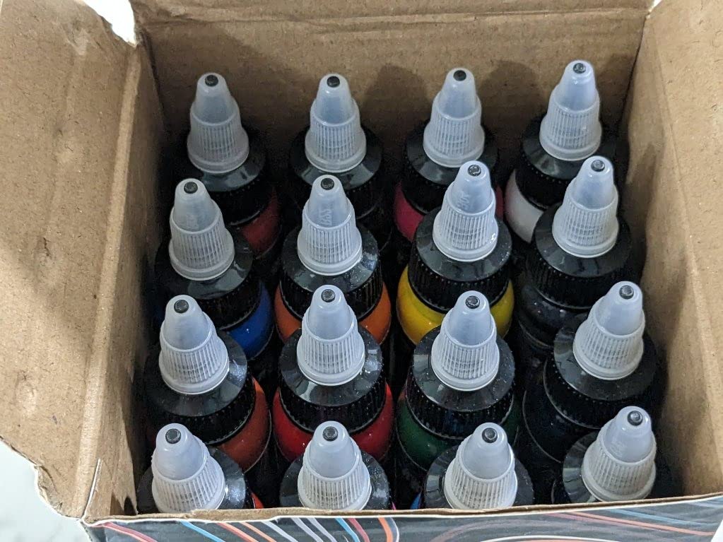 16PCS Tattoo Ink Color Set, Solong Tattoo Ink 1oz (30ml) Pigment Kit for Tattoo Kit Tattoo Ink Set TI302S-30-16 customer photo 2