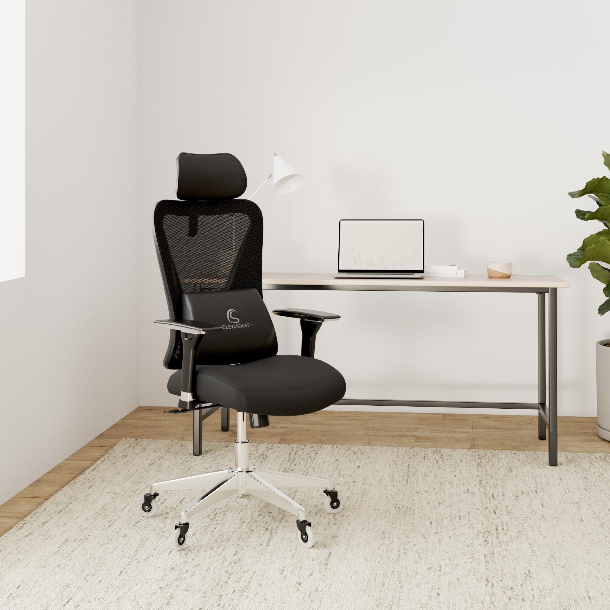 CleverSeat Ergonomic Office Chair Comfy [#1 in Tests] Ergonomic Chair with Breathable Mesh Back | Computer Chair with wheels | Home Office Desk Chair with 3D Headrest | Swivel Chair for 330lbs customer photo 2