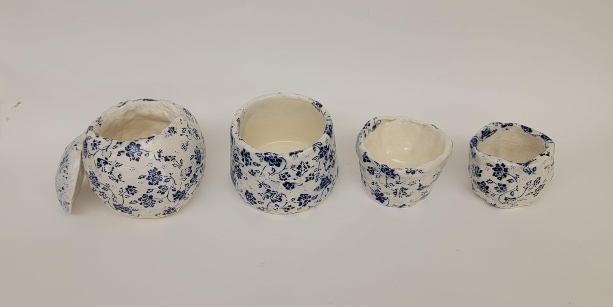 BENECREAT 8 Styles Ceramic Decals Blue and White Porcelain Ceramics Clay Transfer Paper, Pottery Underglaze Flower Paper for Pottery Enamel Decal, 15x21