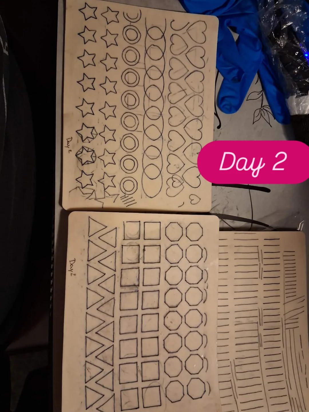 Yuelong 30pcs Blank Tattoo Practice Skin and Transfer Paper Kit Include 10pcs Fake Skin and 20pcs Tattoo Stencil Paper for Beginners and Experienced Artists customer photo 2