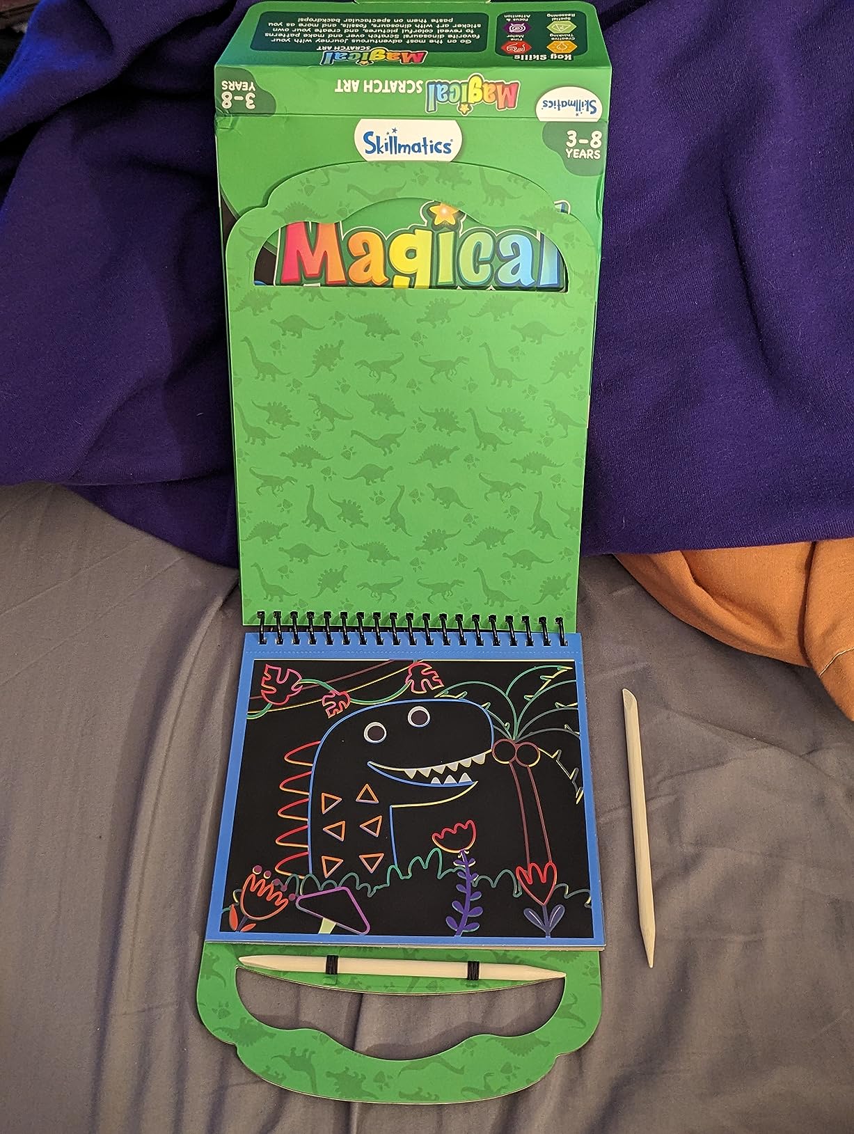 Skillmatics Scratch Art Book for Kids - Animals, Craft Kits & Supplies, 30+ Scratch Stickers, Travel Toys, DIY Kit, Gifts for Boys & Girls Ages 3, 4, 5, 6, 7, 8 customer photo 2