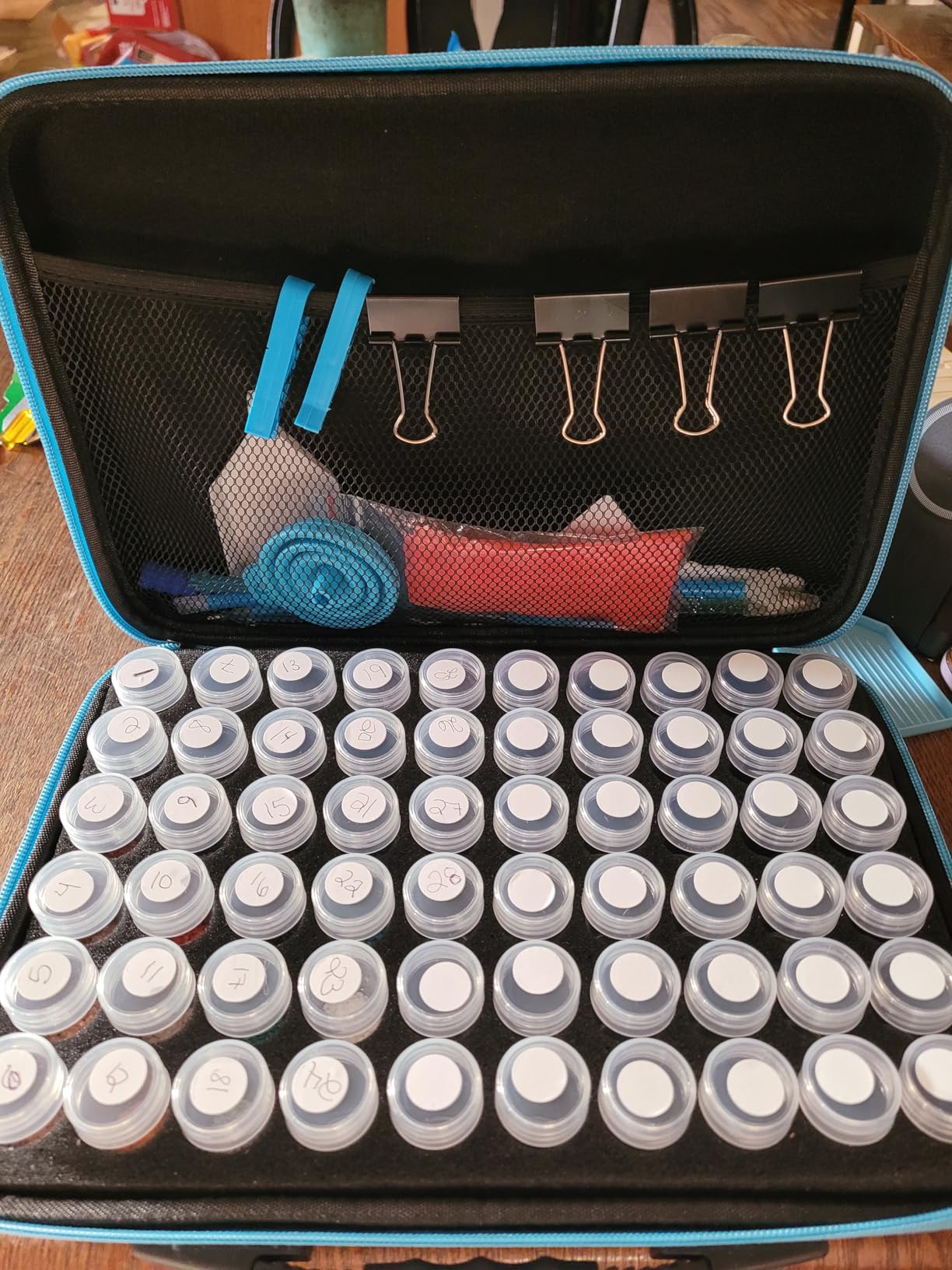 TAVOLOZZA Diamond Art Storage Case, 60 Slots Portable Diamond Painting Kits with Accessories for Craft Rhinestones & Jewelry Beads Organizer Boxes customer photo 2
