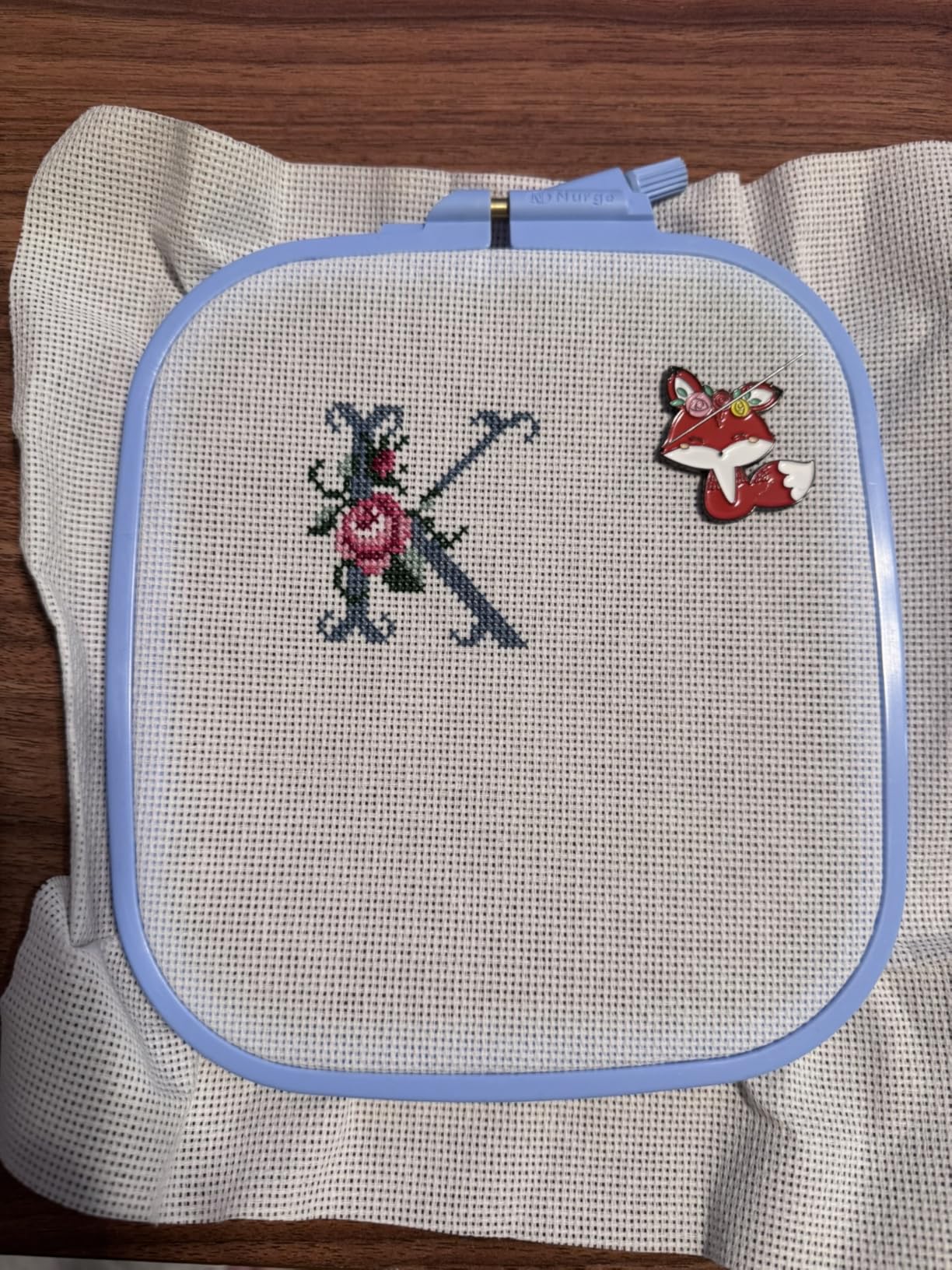 Nurge Square Embroidery Hoop - Plastic Cross Stitch Frame for Needlepoint & Embroidery - Adjustable Craft Hoop - Blue - Set of 4 customer photo 2