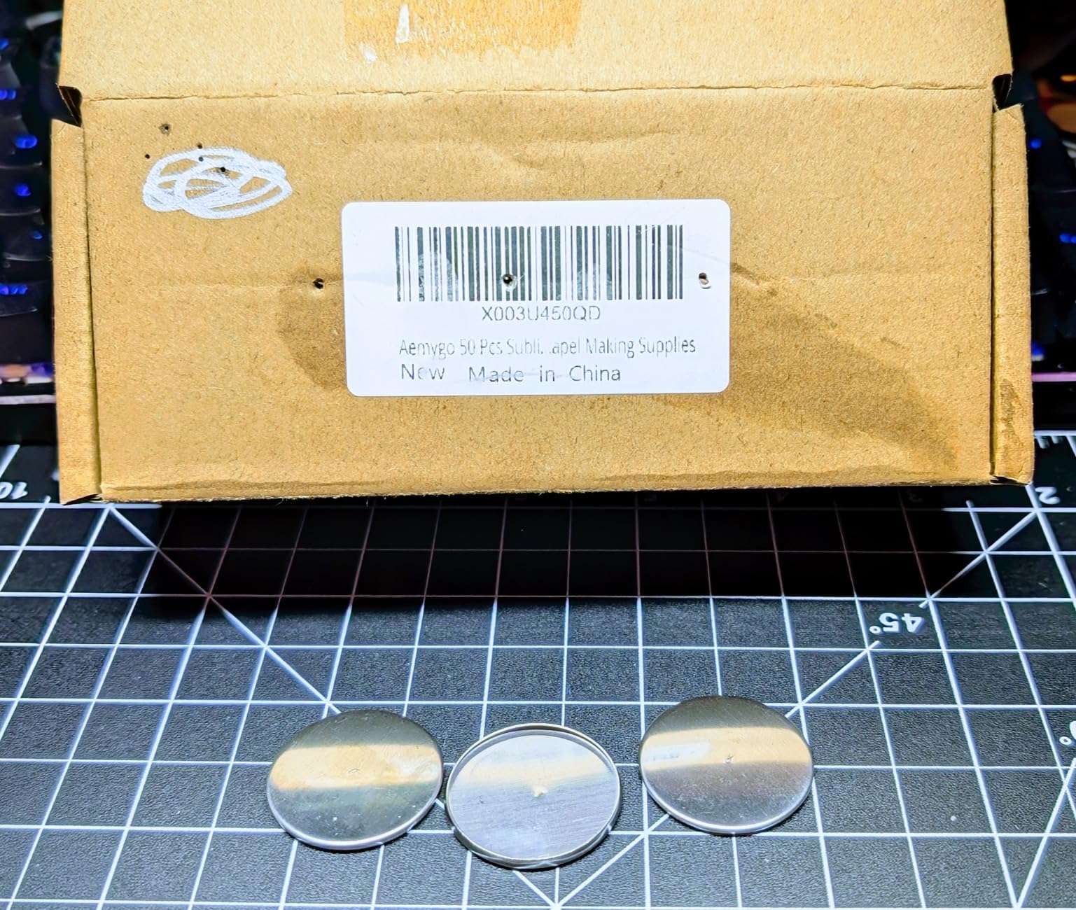 50 Pcs Brooch Tray with 50 Pcs Butterfly Pin Backs, 25mm Round Blank Pins Disk Base, Stainless Steel Flat Bezel Trays for DIY Craft Lapel Making Supplies customer photo 2