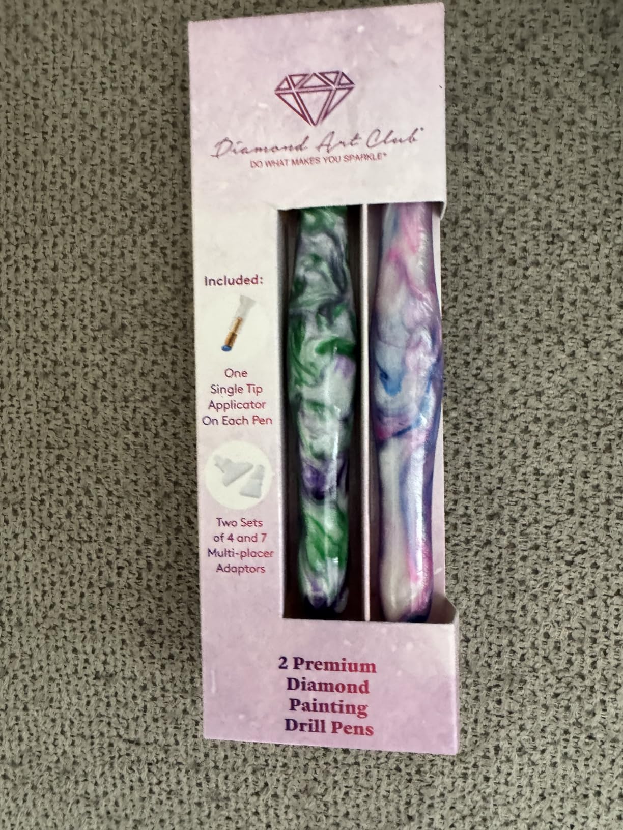 DIAMOND ART CLUB Premium Drill Pen, Comfortable Diamond Painting Pen, Diamond Art Accessories and Tools, 2 Pack, Frosted Red Velvet & Blue Licorice Swirl customer photo 2