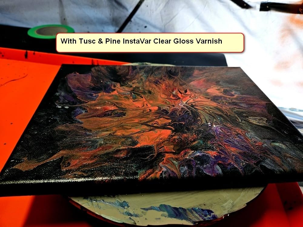 Tusc & Pine InstaVar Gloss Picture Varnish - Archival Quality Varnish for Oil, Alkyd, and Acrylic Artists - 16.9oz Bottle customer photo 2