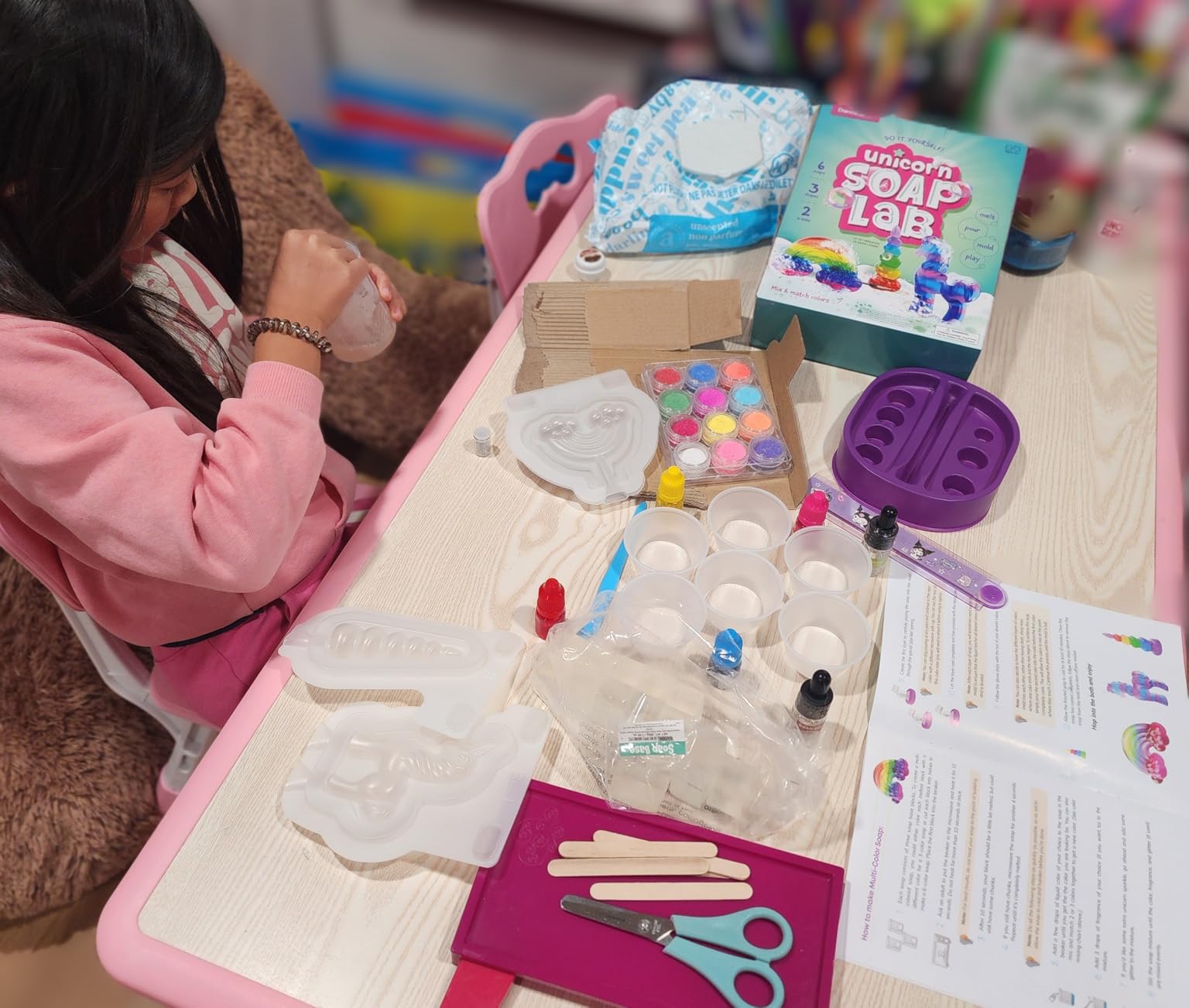 Dan&Darci Unicorn Soap Making Kit - Girls Crafts DIY Project Age 6+ Year Old Kids - Make Your Own Soap - Craft Toys Ages 6-12 customer photo 2