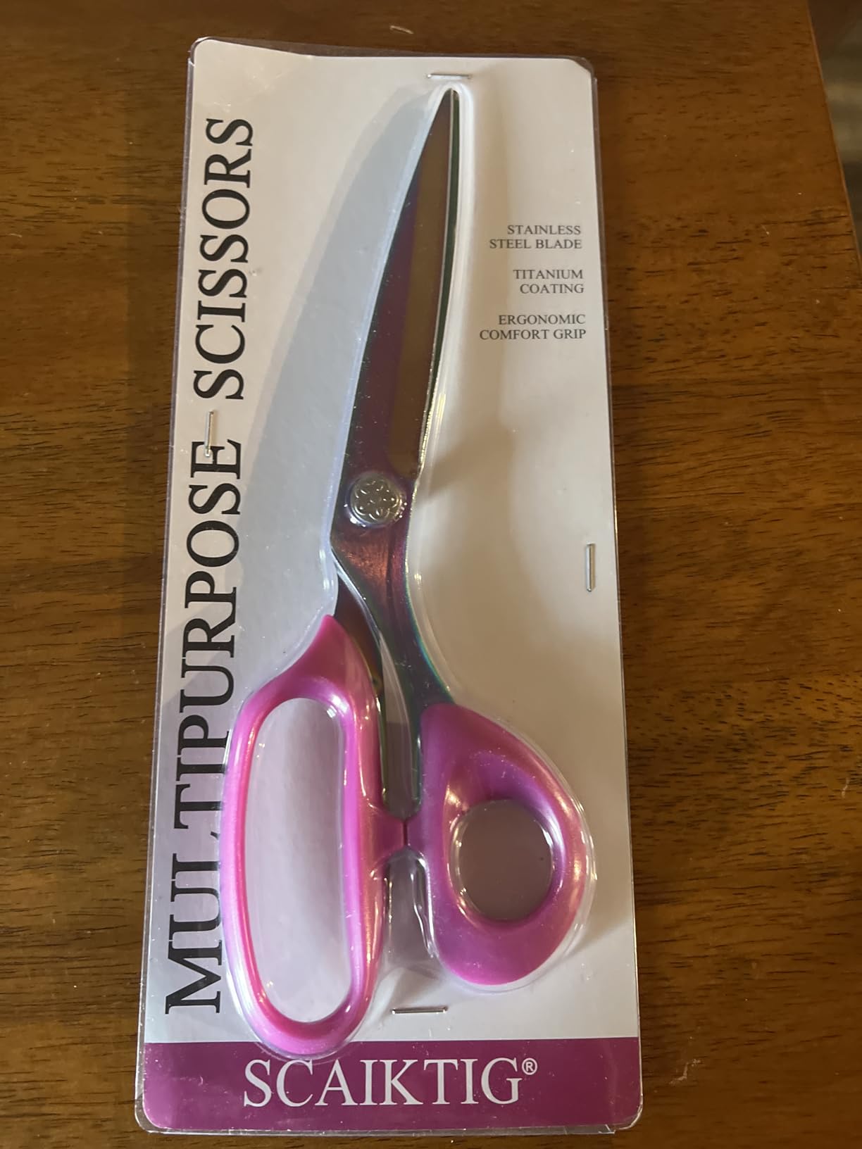 Sharp Sewing Scissors, Professional Heavy Duty Titanium Coating Forged Stainless Steel Multi-Purpose Shears for Fabric Leather, Dressmaking, Tailoring, Quilting, Home & Office, Art & School, 8 inch customer photo 1