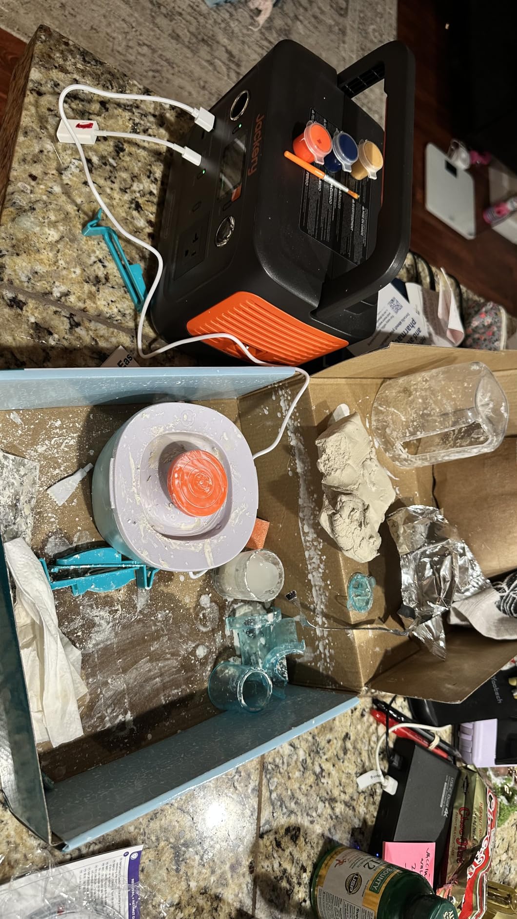 Make It Real Mini Pottery Studio - 26-Piece DIY Pottery Kit with Mess-Free Air Dry Clay - Create 10 Miniature Projects, Beginner to Master Levels - Innovative Centering Tool - Great for Kids Ages 8+ customer photo 1