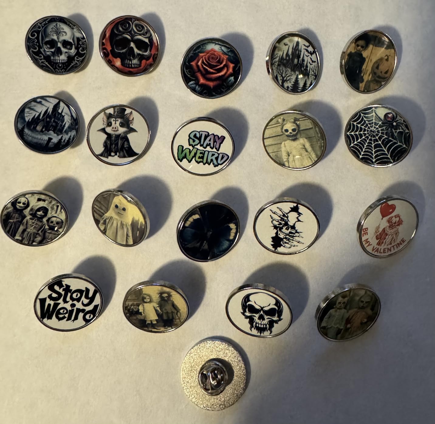 Hicarer 30 Pieces Sublimation Blank Pins Button Pin Badge DIY Button Badge Sublimation Silver Blank Base Pins for DIY Craft Making School Supplies customer photo 1