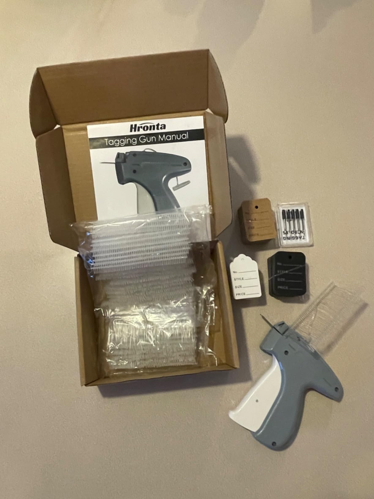 Tagging Gun for Clothing, Standard Tag Attacher Gun with 5 Steel Needles, 2000 pcs 2