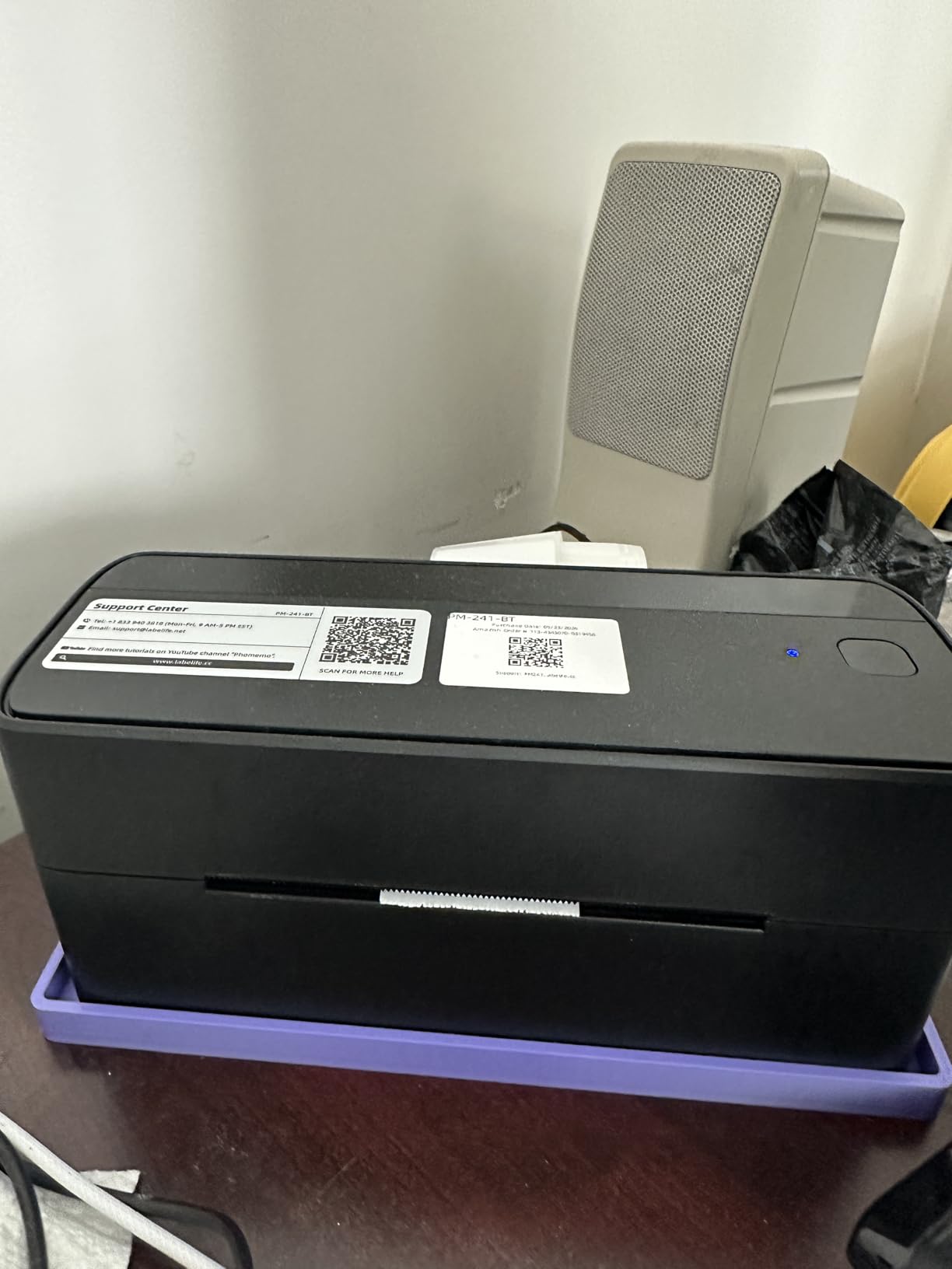 Phomemo Bluetooth Shipping Label Printer, 241BT 4X6 Wireless Thermal Label Printer for Small Business, Labels Printers for Shipping Package, Compatible with iPhone, Android, Amazon, Shopify, Black customer photo 1