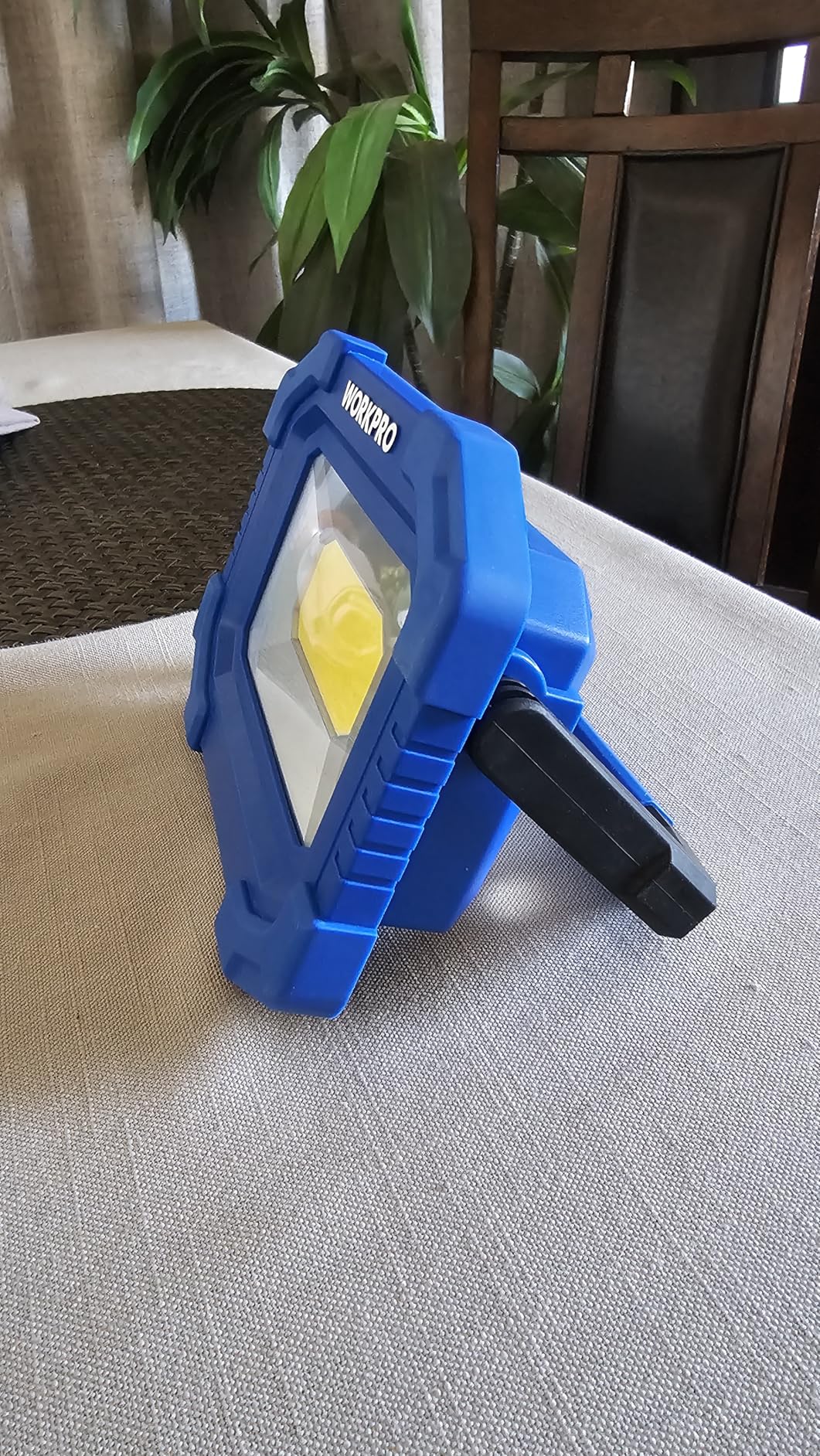WORKPRO LED Work Light, Rechargeable Magnetic Work Lights with Stand, Portable 2000LM COB Flood Light for Camping, Fishing, Car Repair, Job Site Lighting, 4 Modes, 2 Pack customer photo 1