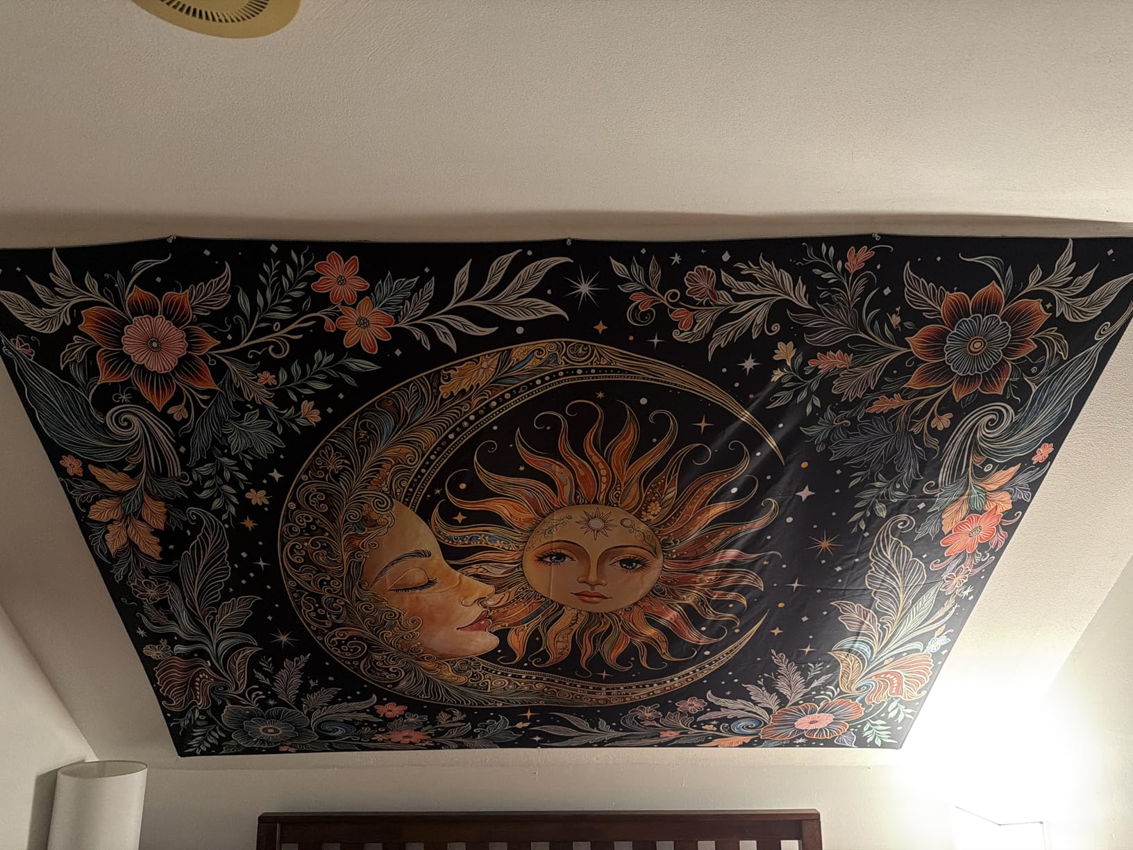 Fungarth Skeleton Butterfly Tapestry Pink Skull Hippie Mushroom Plants Tapestry for Bedroom Moon phase Aesthetic Tapestries Wall Hanging for Living Room Dorm (Pink, 48