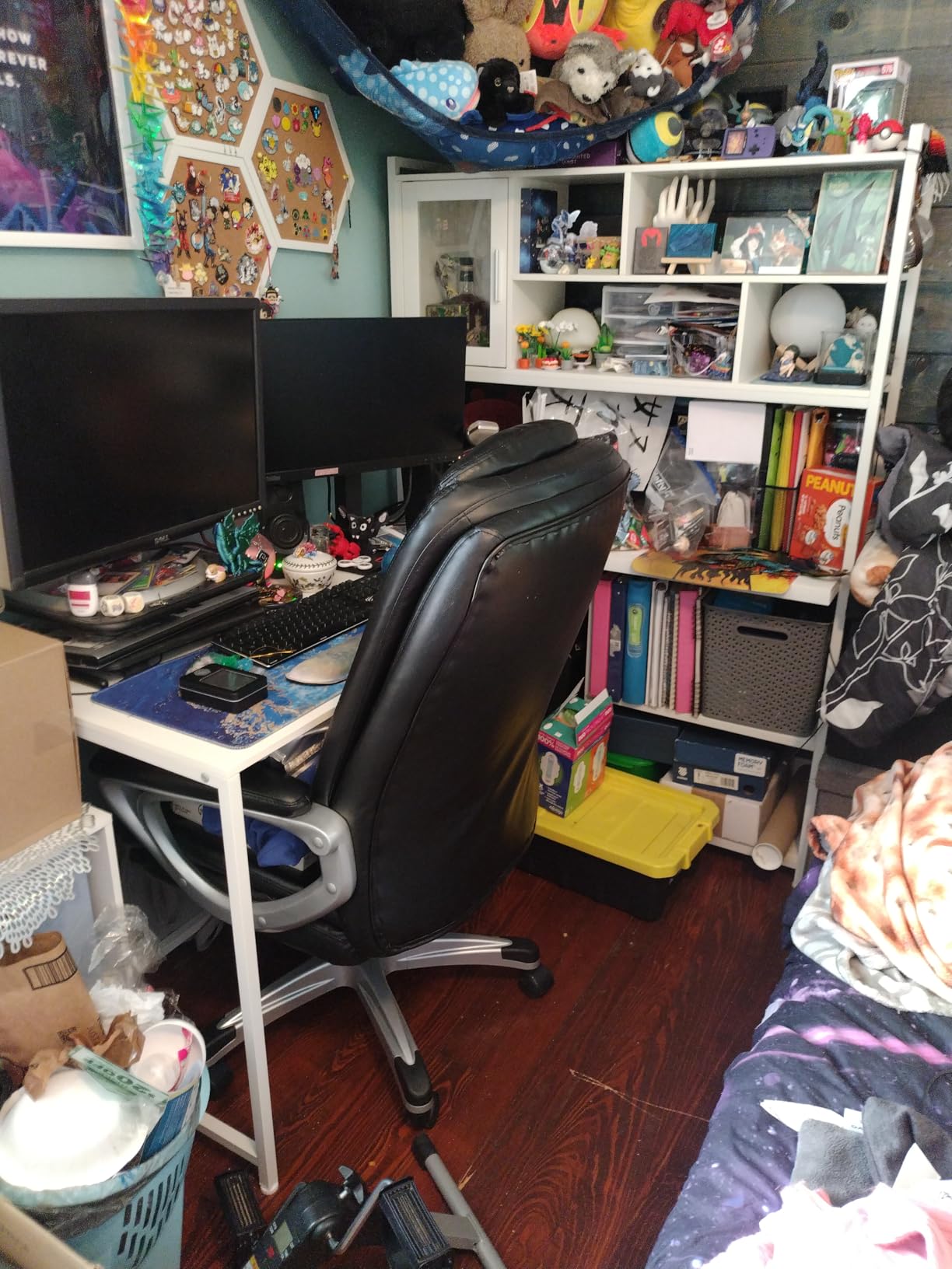 SEDETA L Shaped Computer Desk, 58'' Office Desk with LED Light and Bookshelf, L Shaped Corner Desk with Storage Shelves for Home Office, Gaming Desk, L Desk, Rustic Brown customer photo 2