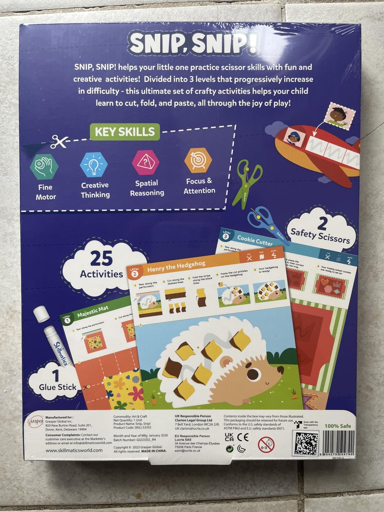 Skillmatics Scissor Skills Activity Book - Snip Snip, 25 Cutting Activities for Preschoolers, Felt Craft Kit, 2 Child-Safe Scissors, Fine Motor Skills, Screen-Free Fun, Gifts for Kids Ages 3-7 customer photo 1