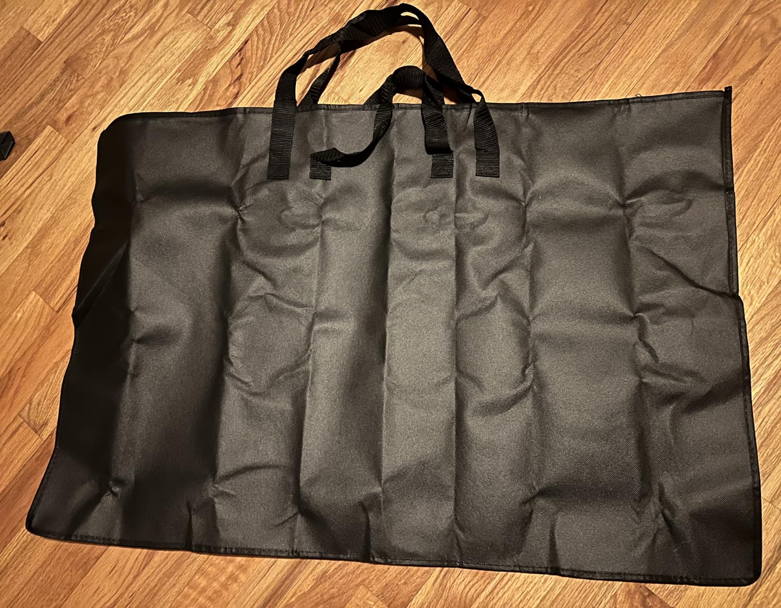 Abbylike 1 Pcs 48x36 Inch Art Portfolio Bag Large Waterproof Nylon Carry Case with Shoulder Strap Holds Poster Board Painting Drawing Sketch for Artist Students Graduation Senior Final Project(Black) customer photo 1