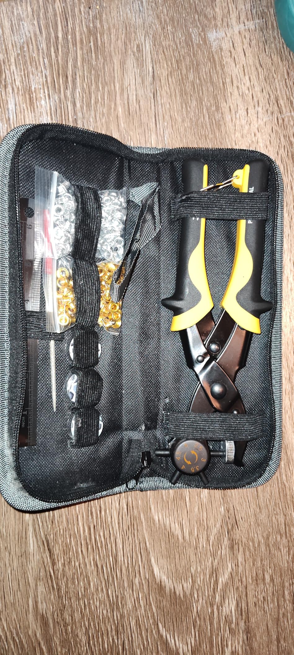 XOOL 2 in 1 Leather Hole Punch Eyelet Tool Kit, 3/16
