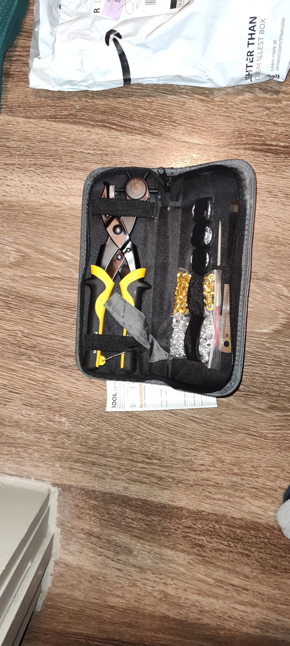 XOOL 2 in 1 Leather Hole Punch Eyelet Tool Kit, 3/16