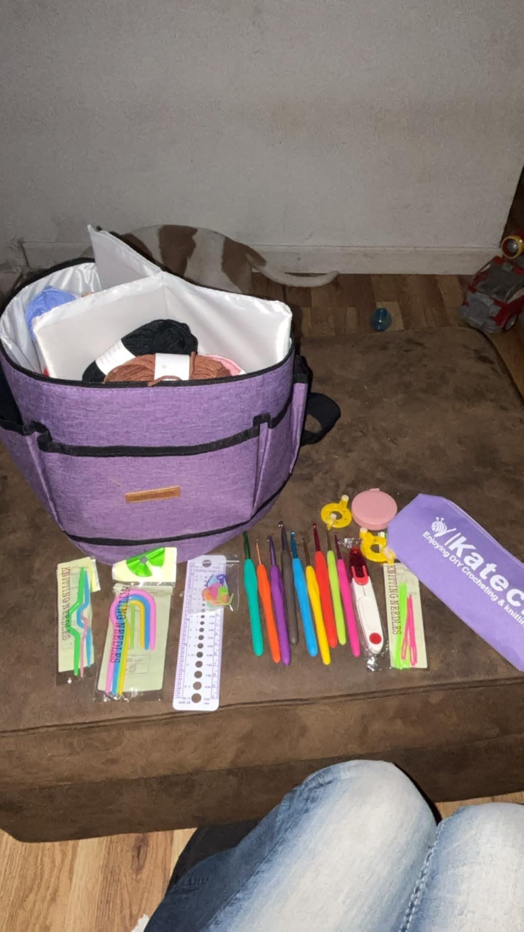 Katech Crochet Kit for Beginners, Beginner Crochet Kit for Adults-Crochet Kits Includes Crochet Hooks Knitting Bag Crochet Yarn for Crocheting Instruction Knitting Kit Crochet Supplies Gift customer photo 1