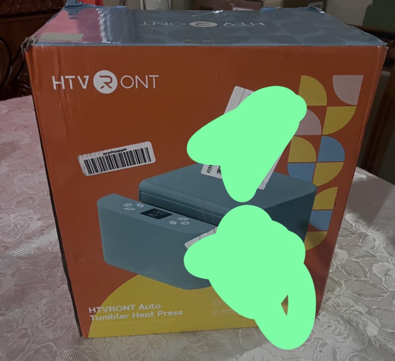 HTVRONT Auto Tumbler Heat Press Machine - Mug Heat Press Heat Up Fast & Even, Professional Tumbler Press High-Security for 2.9-3.2inch Sublimation Tumblers, Cups, Glasses and Mugs (Blue) customer photo 1