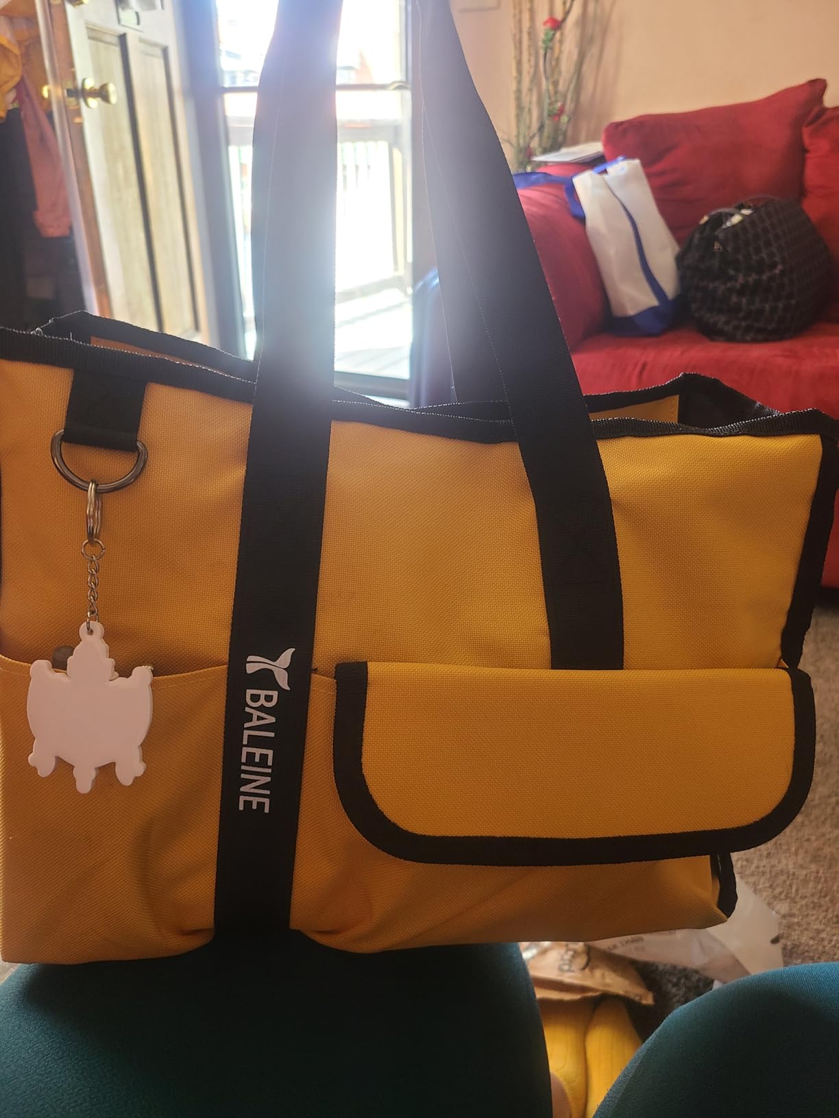 BALEINE Large Utility Tote Bag with Reinforced Bottom, Multi Pockets Foldable Tote Bag for Nurse, Travel, Work customer photo 2